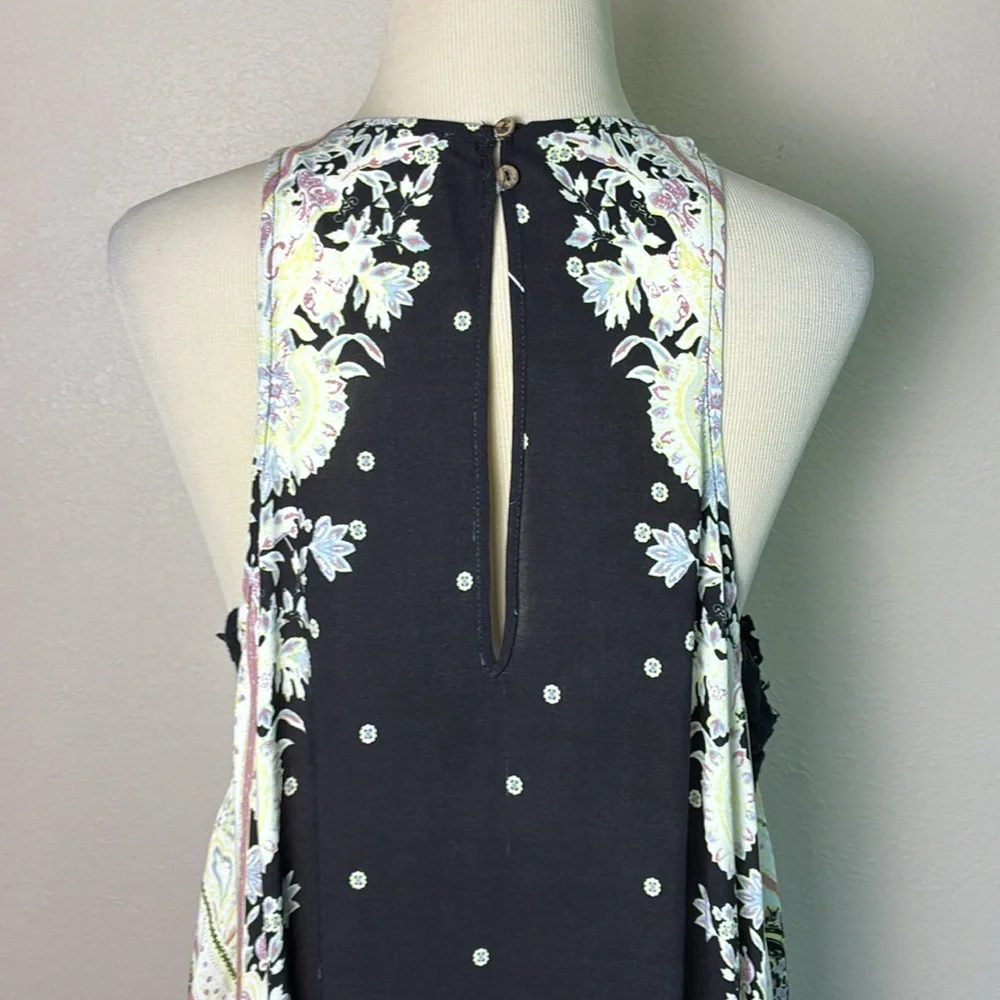 INTIMATELY FREE PEOPLE Size XS Darjeeling Printed Rayon Mini Slip Dress Boho - Picture 11 of 16